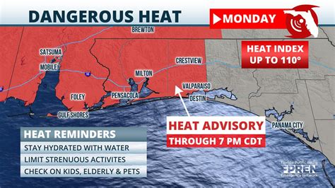 days with heat advisory in florida
